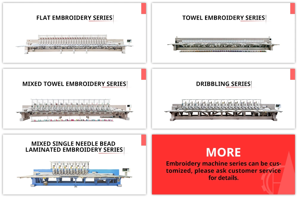 Chinese Computerized Single 2 Head Embroidery Machines High Speed Embroidery Machine