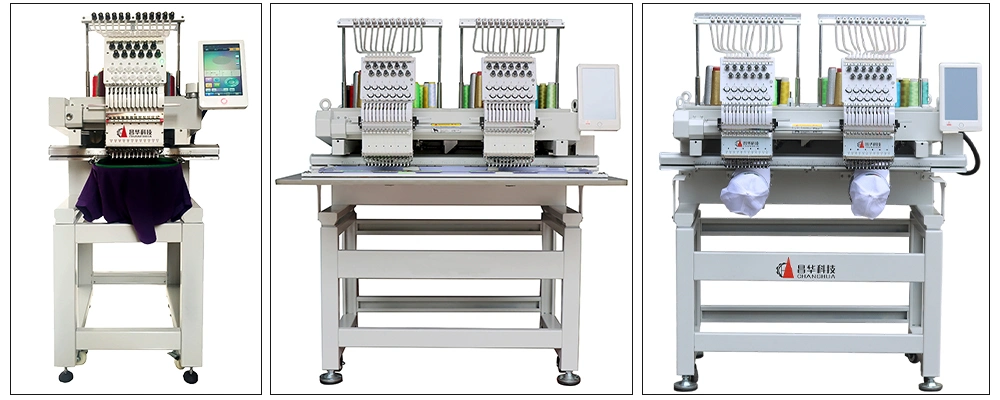 Industrial Customized Computerized 2 Head 3D High Speed Embroidery Machine