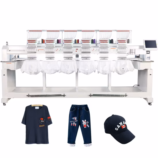 Kqm 2 Head Flat Garment Pillow Towel Bag T-Shirt Brother Zsk Máquina de bordar computador usada com máquina de bordar/máquina de bordar computadorizada